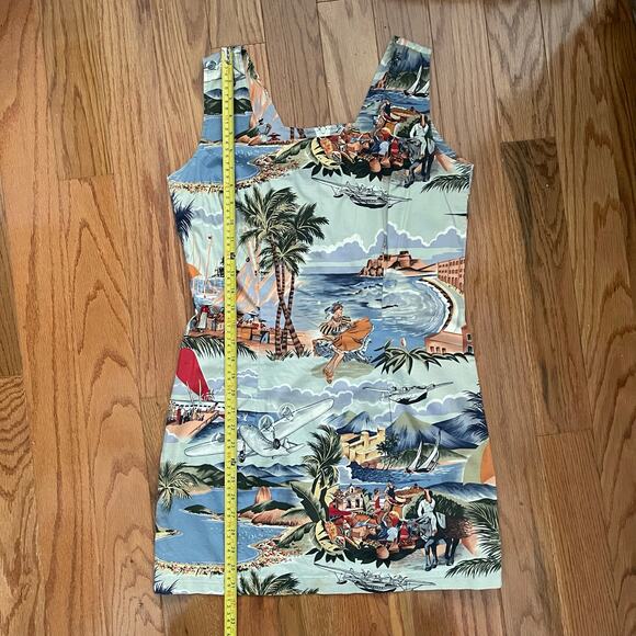 Reyn Spooner Hawaiian Print Mini Dress Womens Small Multicolor Tropical Sundress - Picture 8 of 9